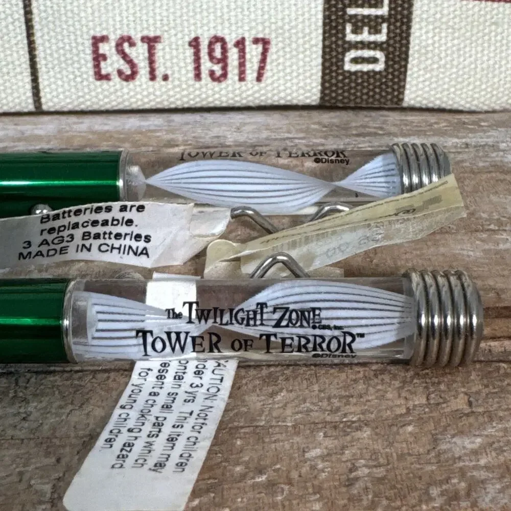 Disney Parks Tower of Terror Wristlet Bag And Light Up Pens Set